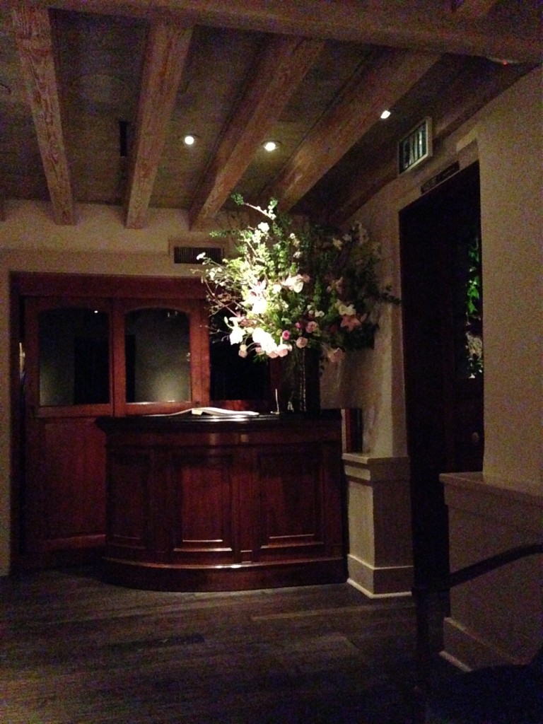A bad cell phone shot of The French Laundry's entrance